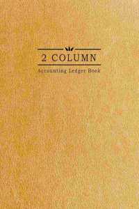 2 Column Accounting Ledger Book