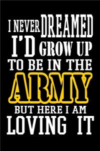 I Never I'd Grow Up To Be In The Army But Here I Am Loving It