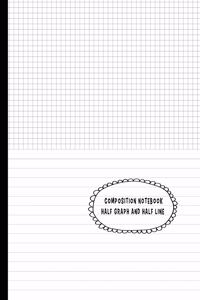 Composition Notebook Half Graph and Half Line