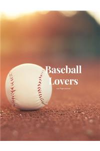 Baseball Lovers 100 page Journal