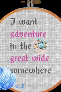 I Want Adventure In The Great Wide Somewhere