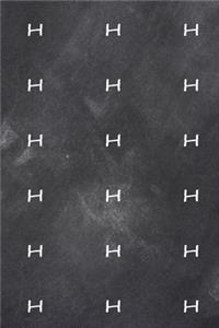 2020 Weekly Planner Monogram H Pattern Monogram H Chalkboard 134 Pages