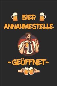 Bier Annahmestelle: Notizbuch / Tagebuch / Heft mit Linierten Seiten. Notizheft mit Linien, Journal, Planer für Termine oder To-Do-Liste.