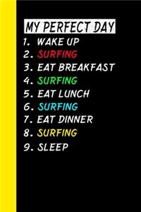 My Perfect Day Wake Up Surfing Eat Breakfast Surfing Eat Lunch Surfing Eat Dinner Surfing Sleep