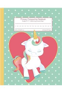Primary Composition Notebook Grades K-2 Handwriting Practice Paper