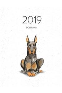 2019 Doberman: Dated Weekly Planner with to Do Notes & Dog Quotes - Doberman