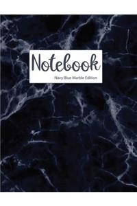 Notebook Navy Blue Marble Edition