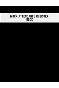 Work Attendance register Book