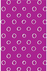 Journal Notebook Small White Circles On Pink