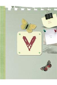 Monogrammed V Dot Grid Bullet Journal