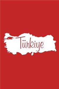 Turkiye - Red 101 - Lined Notebook with Margins - 6x9