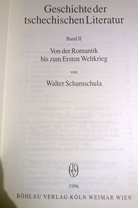 Geschichte Der Tschechischen Literatur