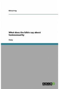 What Does the Bible Say about Homosexuality