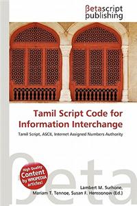 Tamil Script Code for Information Interchange
