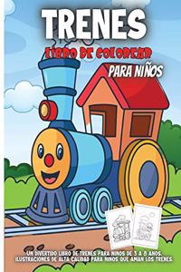 Trenes Libro De Colorear Para Niños