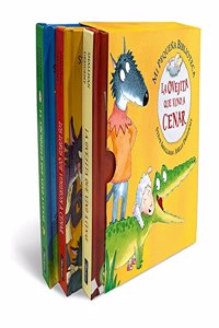 Mi pequena biblioteca (La ovejita que vino a cenar. Libro juguete): (pack con: La ovejita que vino a cenar | Los lobos que vinieron a cenar | El cocodrilo que vino a cenar)