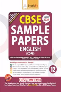 StudyFy CBSE Sample Papers Class 12 English For 2024 Exam