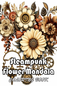 Steampunk Flower Mandala Coloring Book