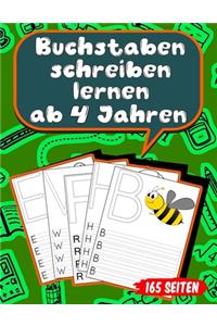 Buchstaben schreiben lernen ab 4 Jahren