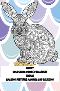 Animal Colouring Books for Adults - Amazing Patterns Mandala and Relaxing - Rabbit