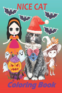 Nice Cat Coloring Book