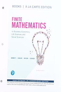 Finite Mathematics for Business, Economics, Life Sciences, and Social Sciences