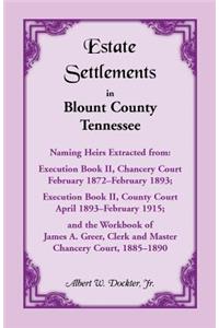 Estate Settlements of Blount County, Tennessee