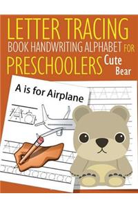 Letter Tracing Book Handwriting Alphabet for Preschoolers Cute Bear