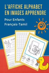 L'Affiche Alphabet en Images Apprendre Pour Enfants Français-Tamil