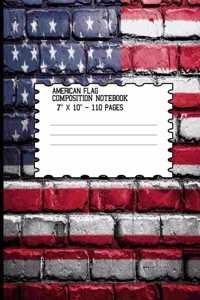 American Flag Composition Notebook