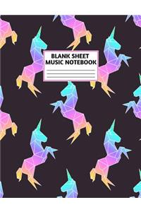 Blank Sheet Music Notebook