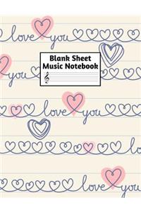 Blank Sheet Music Notebook