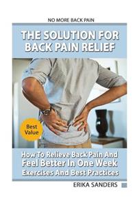 Solution For Back Pain Relief