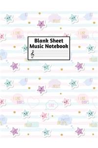 Blank Sheet Music Notebook