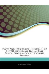 Articles on States and Territories Disestablished in 1941, Including