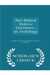 Post-Biblical Hebrew Literature