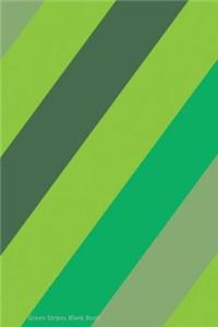 Green Stripes Blank Book