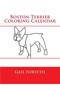 Boston Terrier Coloring Calendar
