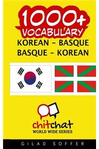 1000+ Korean - Basque Basque - Korean Vocabulary