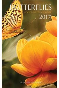 Butterflies Pocket Monthly Planner 2017