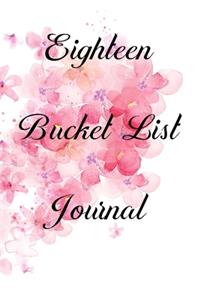Eighteen Bucket List Journal