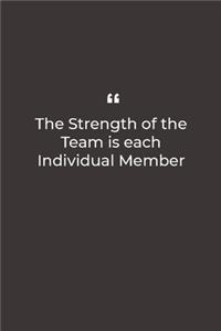 The Strength of the Team is each Individual Member