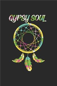 Gypsy Soul: 6x9 Dreamcatcher - grid - squared paper - notebook - notes