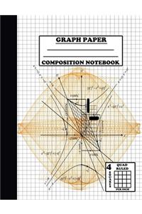 Graph Paper Composition Notebook. Quad Ruled-4 Squares Per Inch