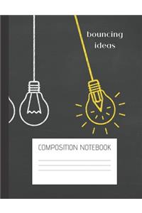 bouncing ideas composition notebook
