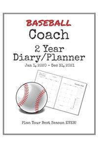 Baseball Coach 2020-2021 Diary Planner