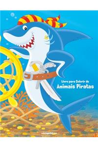 Livro para Colorir de Animais Piratas