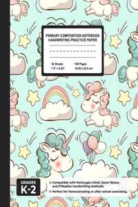 Primary Composition Notebook Handwriting Practice Paper