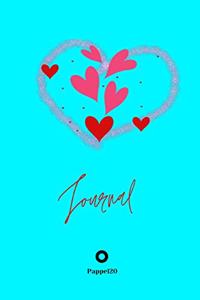 Journal for Girls Aqua Cover 122 color pages 6x9 Inches
