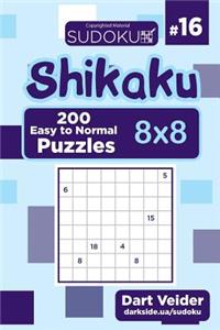 Sudoku Shikaku - 200 Easy to Normal Puzzles 8x8 (Volume 16)